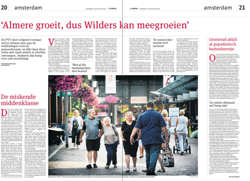 'Almere groeit, dus Wilders kan meegroeien'